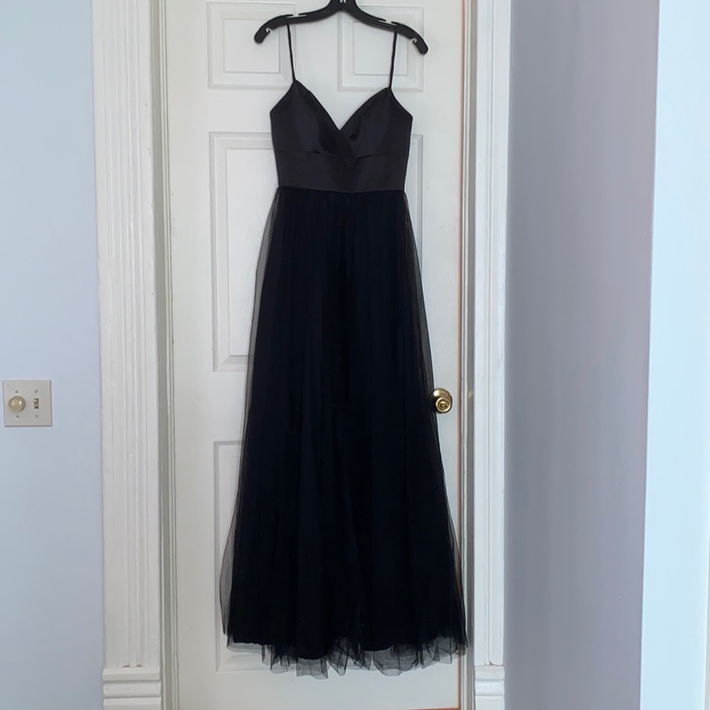 Morilee black size 6 tulle bridesmaid dress